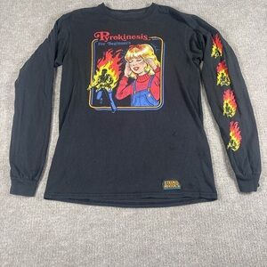 RHODE Black Long Sleeve  Tee with Graphic Design